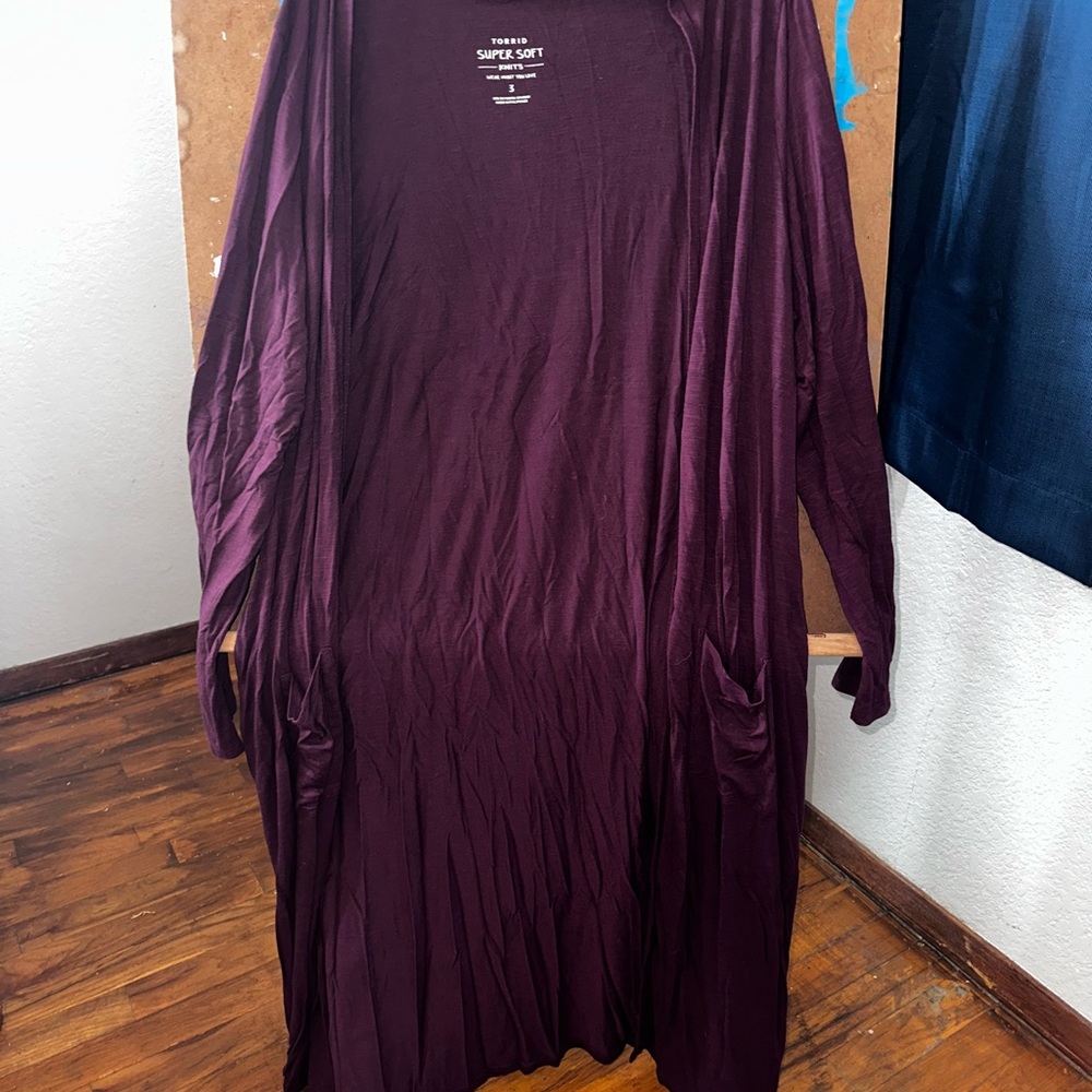 Torrid Deep Purple Super Soft Knit Cardigan